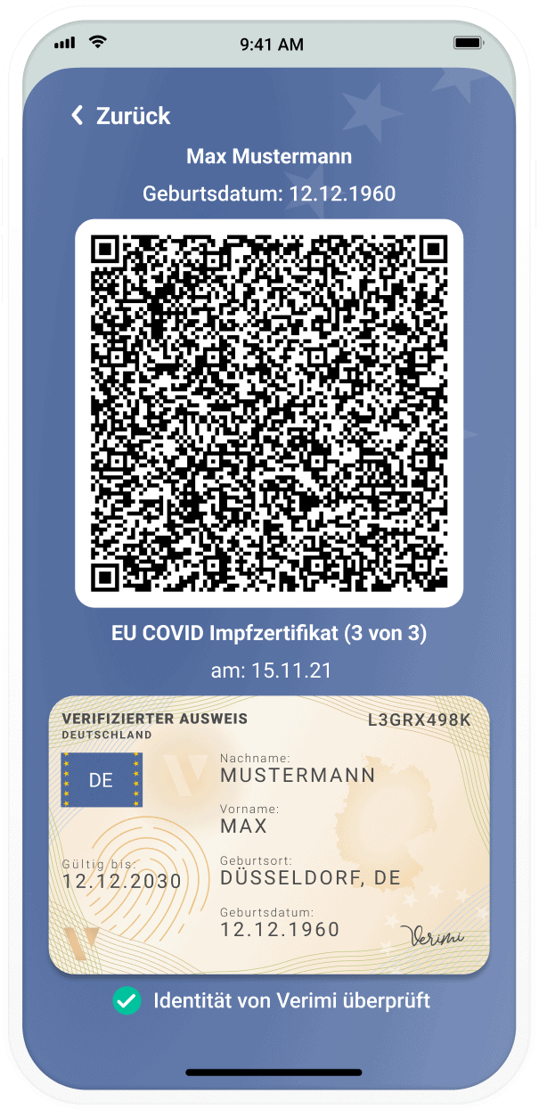 COVID-Pass-und-Ausweis-auf-einem-Verimi-Screen